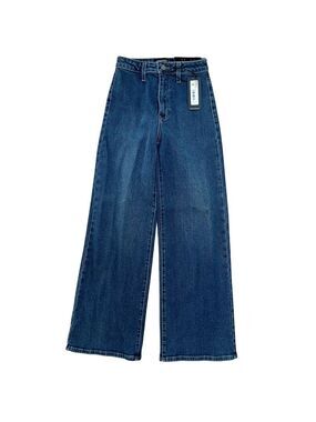 NWT Just Black Jeans, Dark Denim, Trouser Wide Leg Style-Size 24